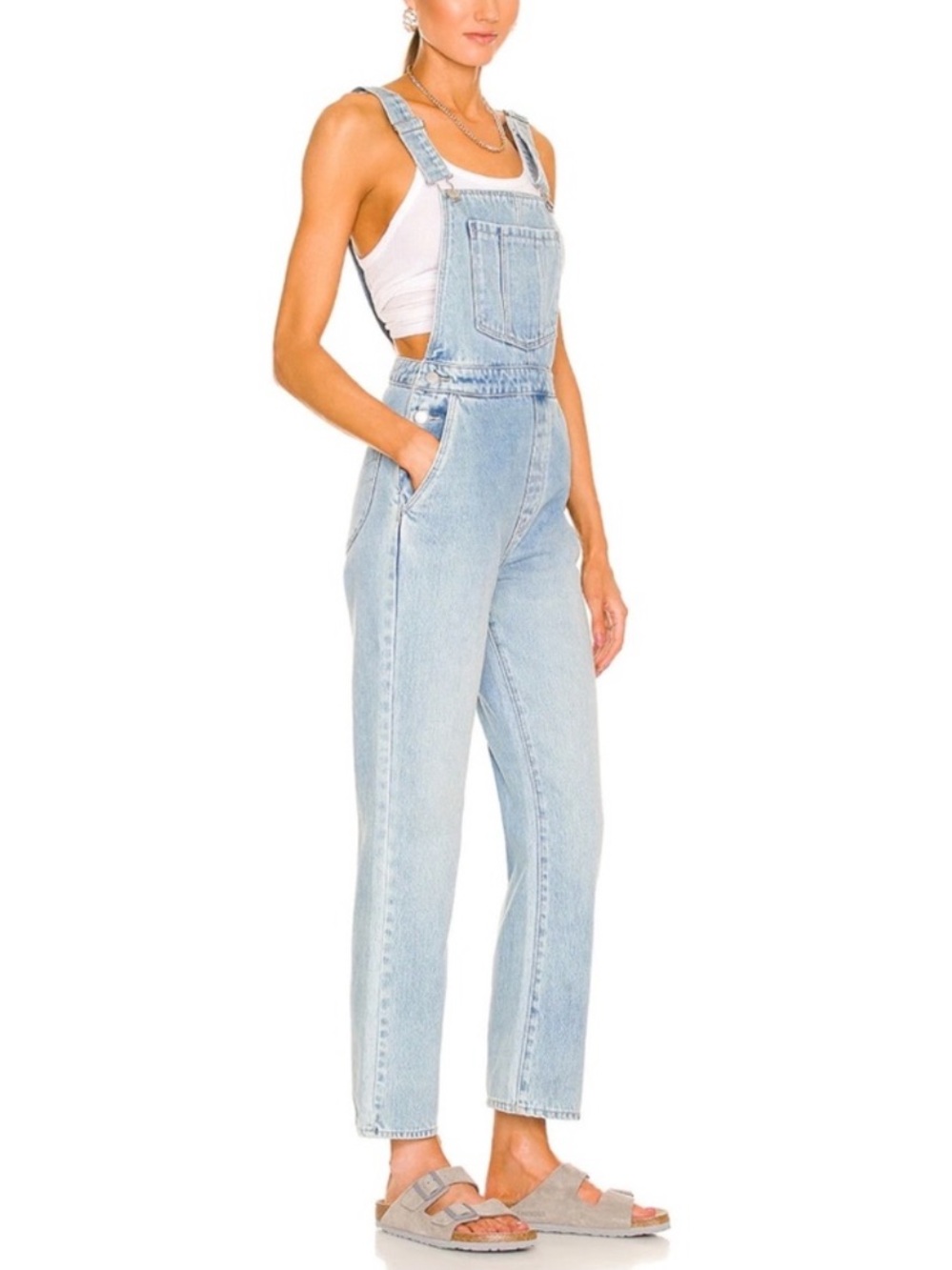 ROLLA'S Original High Rise Straight Denim Overalls Size 25 Farmer Country Rodeo